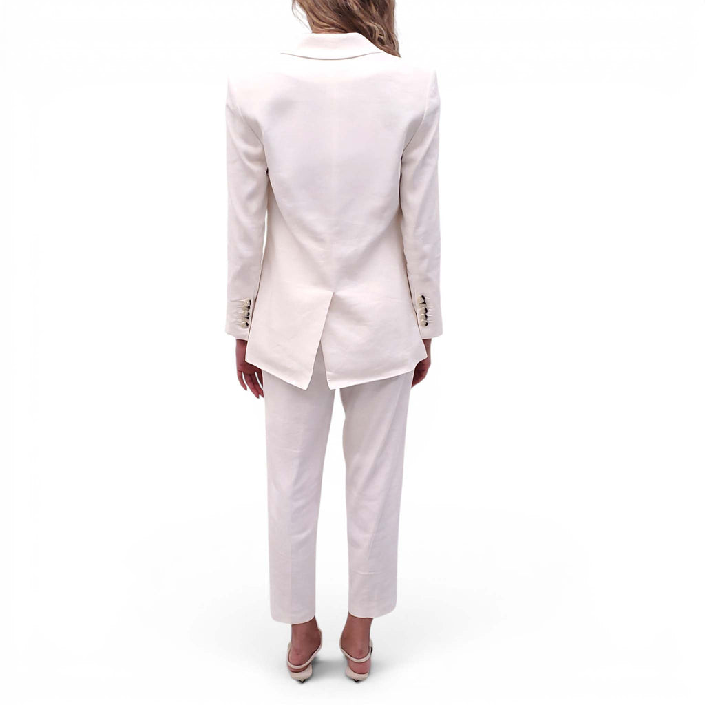 VERONICA BEARD WHITE LINEN BLAZER AND PANTS SET - SIZE 2