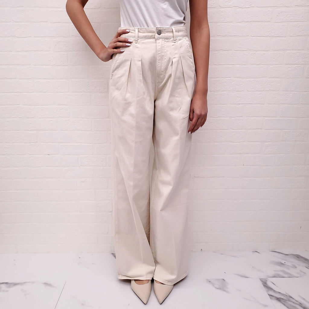 VERONICA BEARD 'MIA' WIDE LEG DOUBLE PLEATED JEANS - SIZE 27