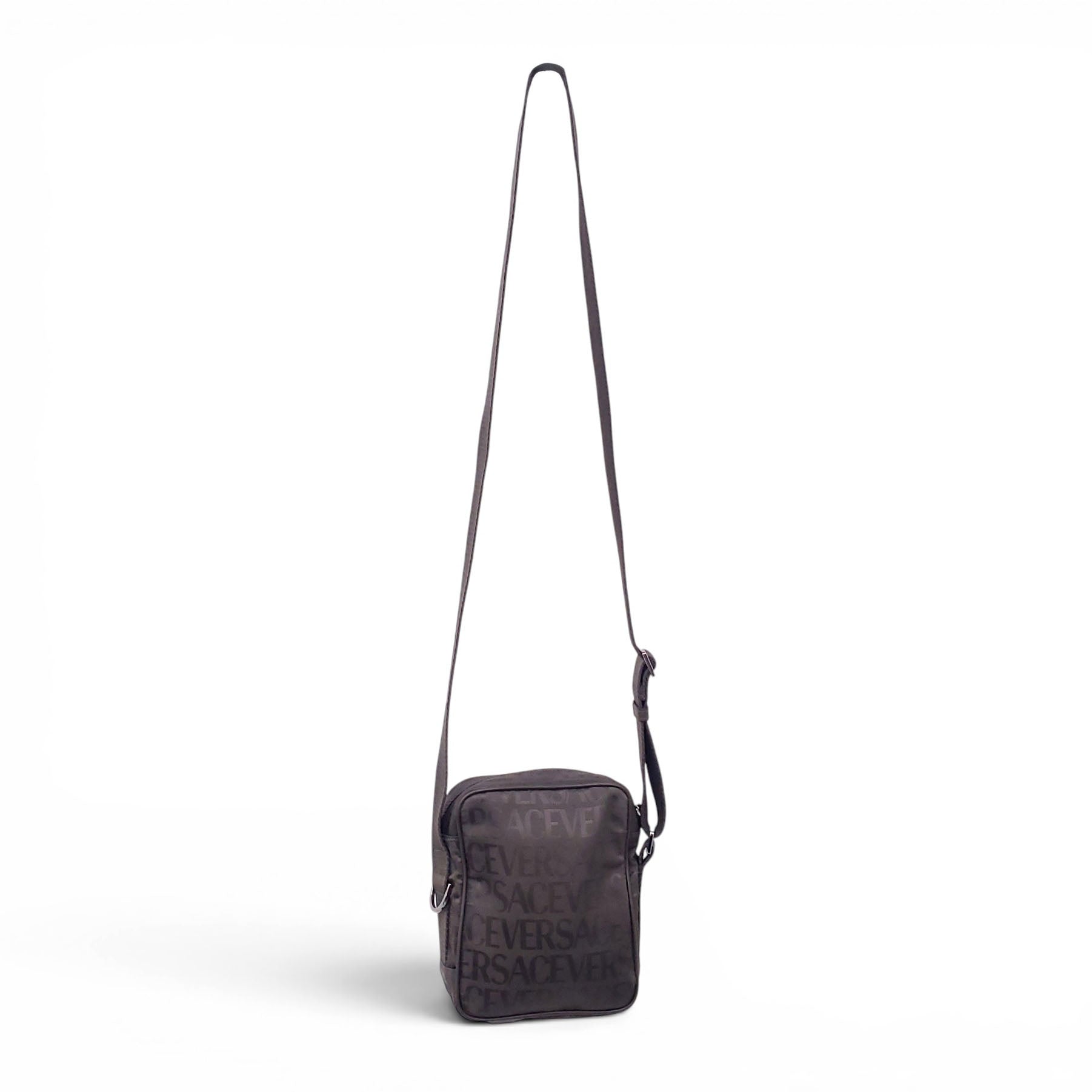 VERSACE GREEN MONOGRAM CROSSBODY BAG