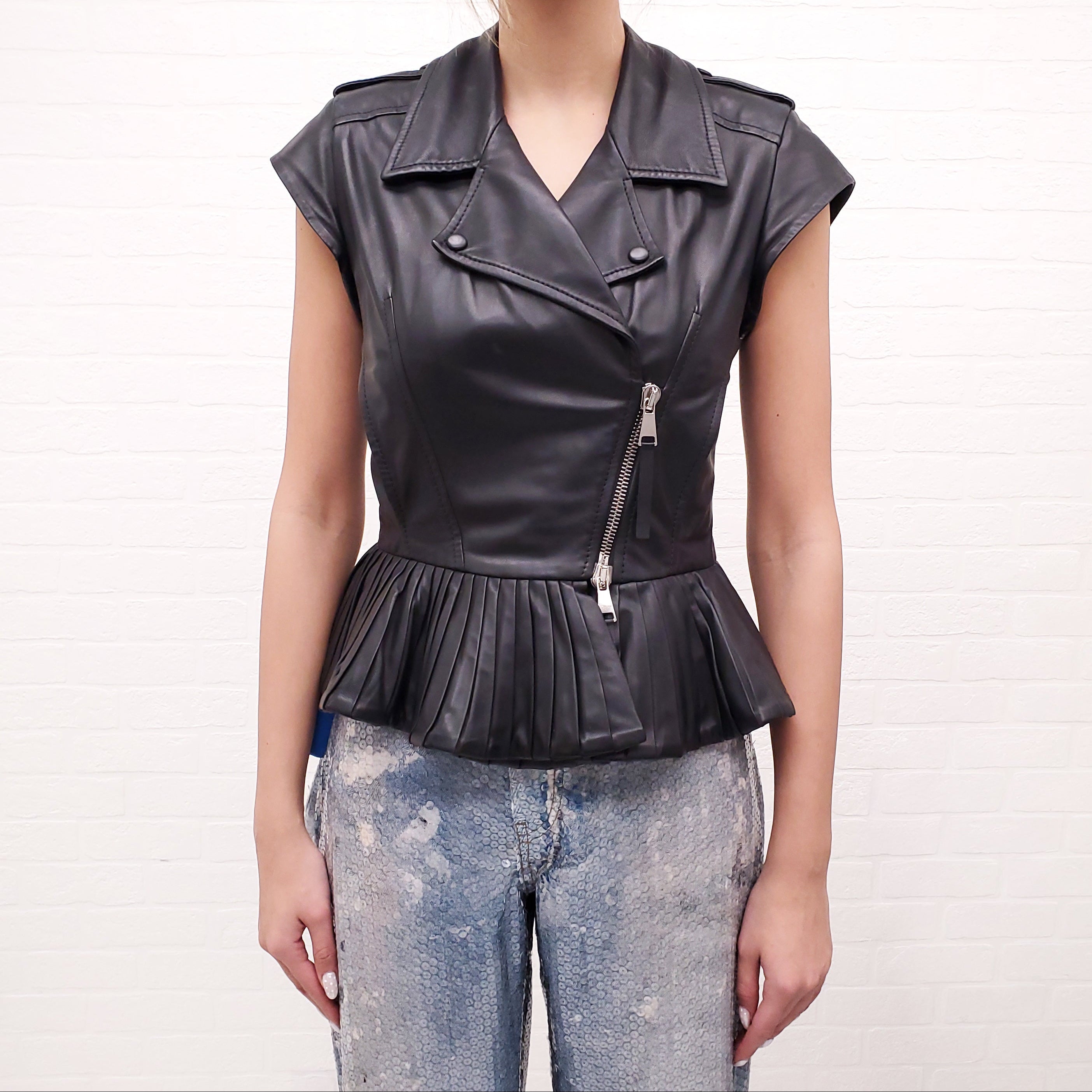 VIKTOR&ROLF LAMB LEATHER VEST - SIZE 40