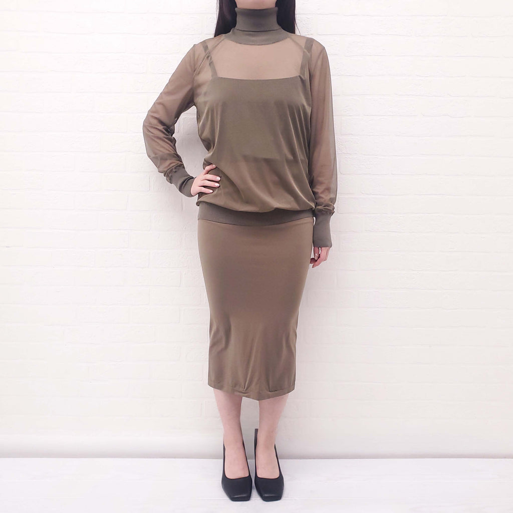 WOLFORD GREEN SKIRT SET - SIZE L