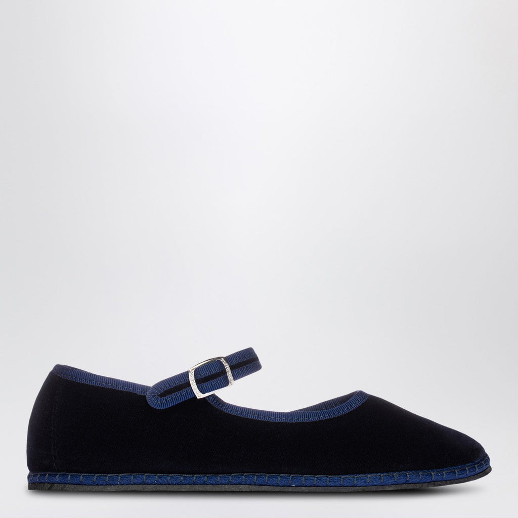 Vibi Venezia Mary Jane In Delfina Blue Velvet Women