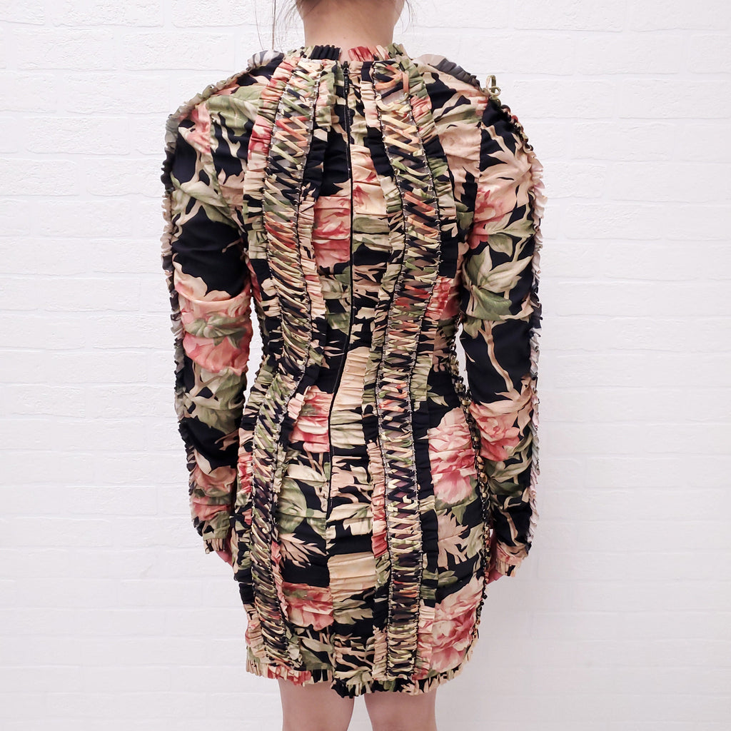 ZIMMERMANN RUNWAY ESPIONAGE LACE UP PENCIL DRESS - SIZE 0/XS