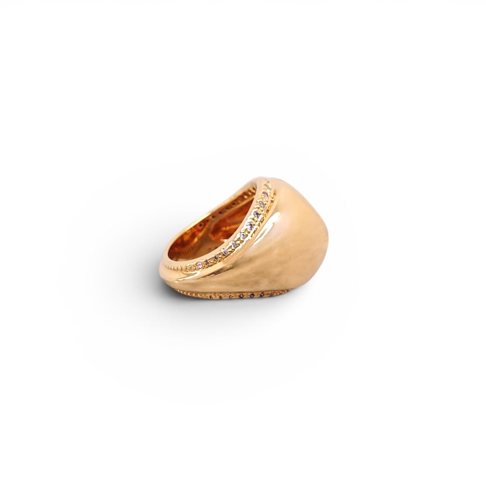 ZIMMERMANN PEBBLE 20K CUBIC ZIRCONIA RING - SIZE 7.75