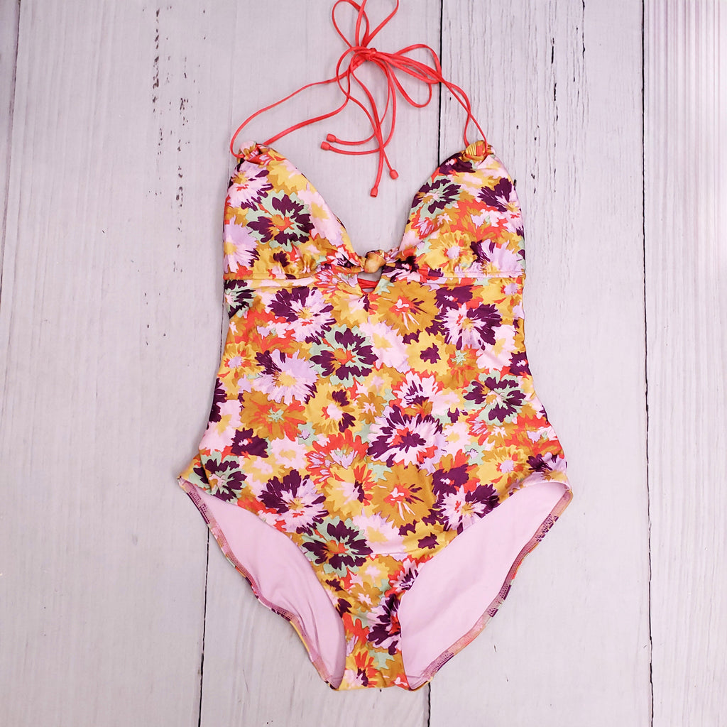 ZIMMERMANN VIOLET KNOTTED SWIMSUIT - SIZE 4