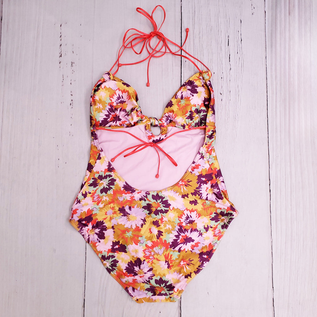 ZIMMERMANN VIOLET KNOTTED SWIMSUIT - SIZE 4