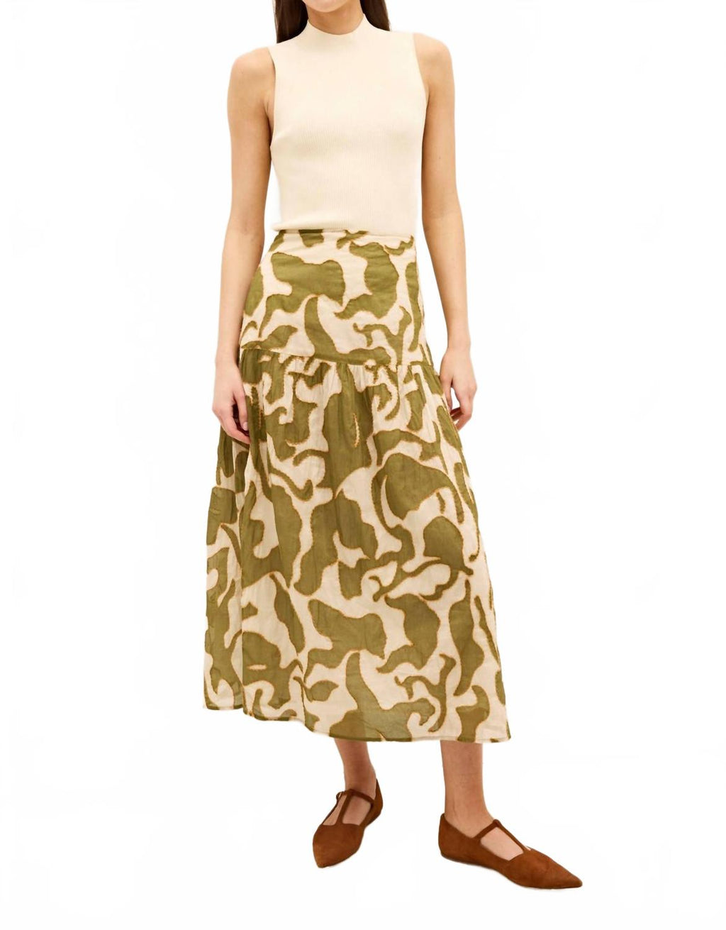 Owens Midi Skirt In Galapagos