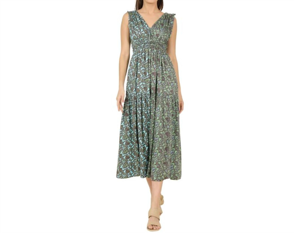 Rosalita Midi Dress In Green