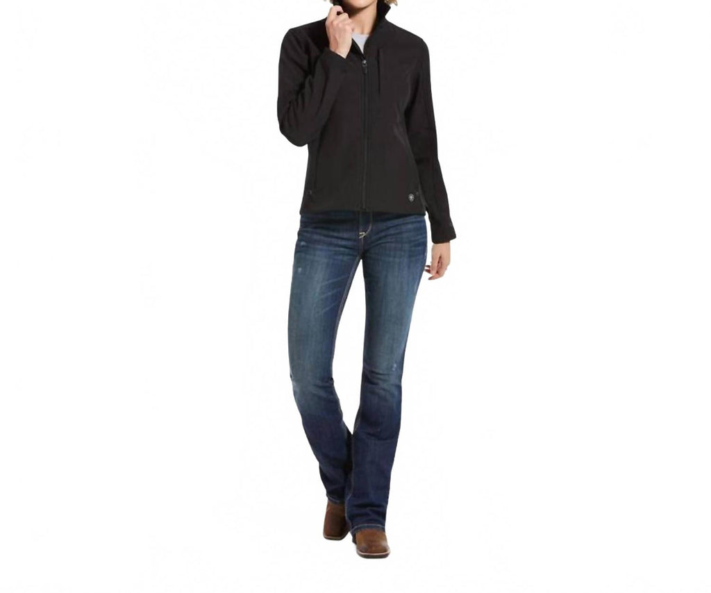 Women's Real Softshell Conceal Carry Jacket In Black
