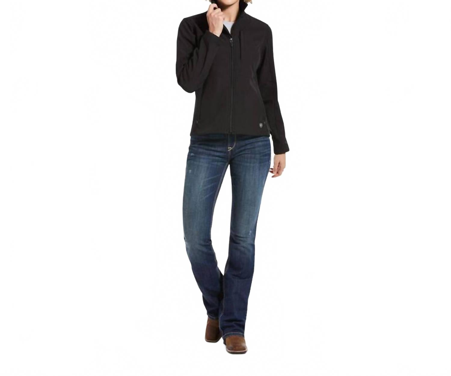 Women's Real Softshell Conceal Carry Jacket In Black