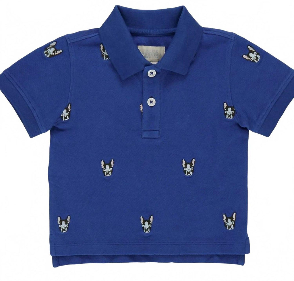 Boy's Bulldog Alec Polo Shirt In Blue