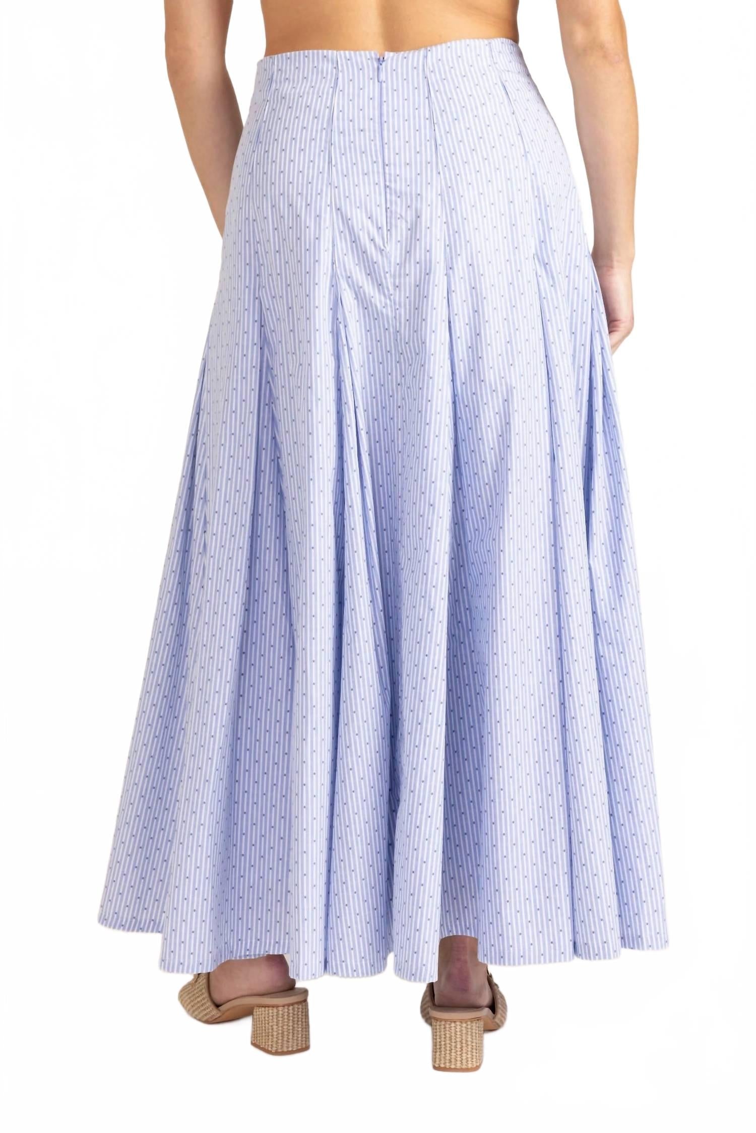 Diamond Stripe Hailey Skirt In Blue