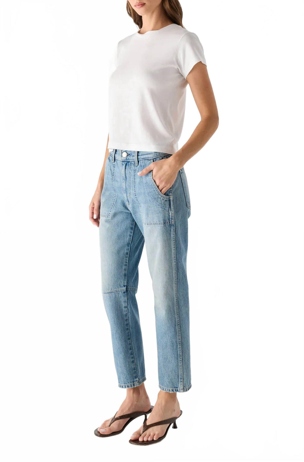 Cate High Rise Cropped Jeans In Pulse