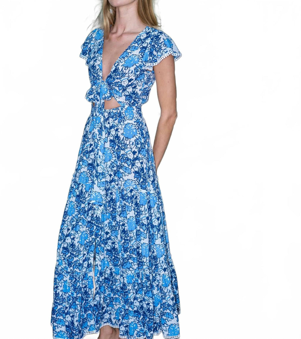 Mora Maxi Dress In Coastal Blue