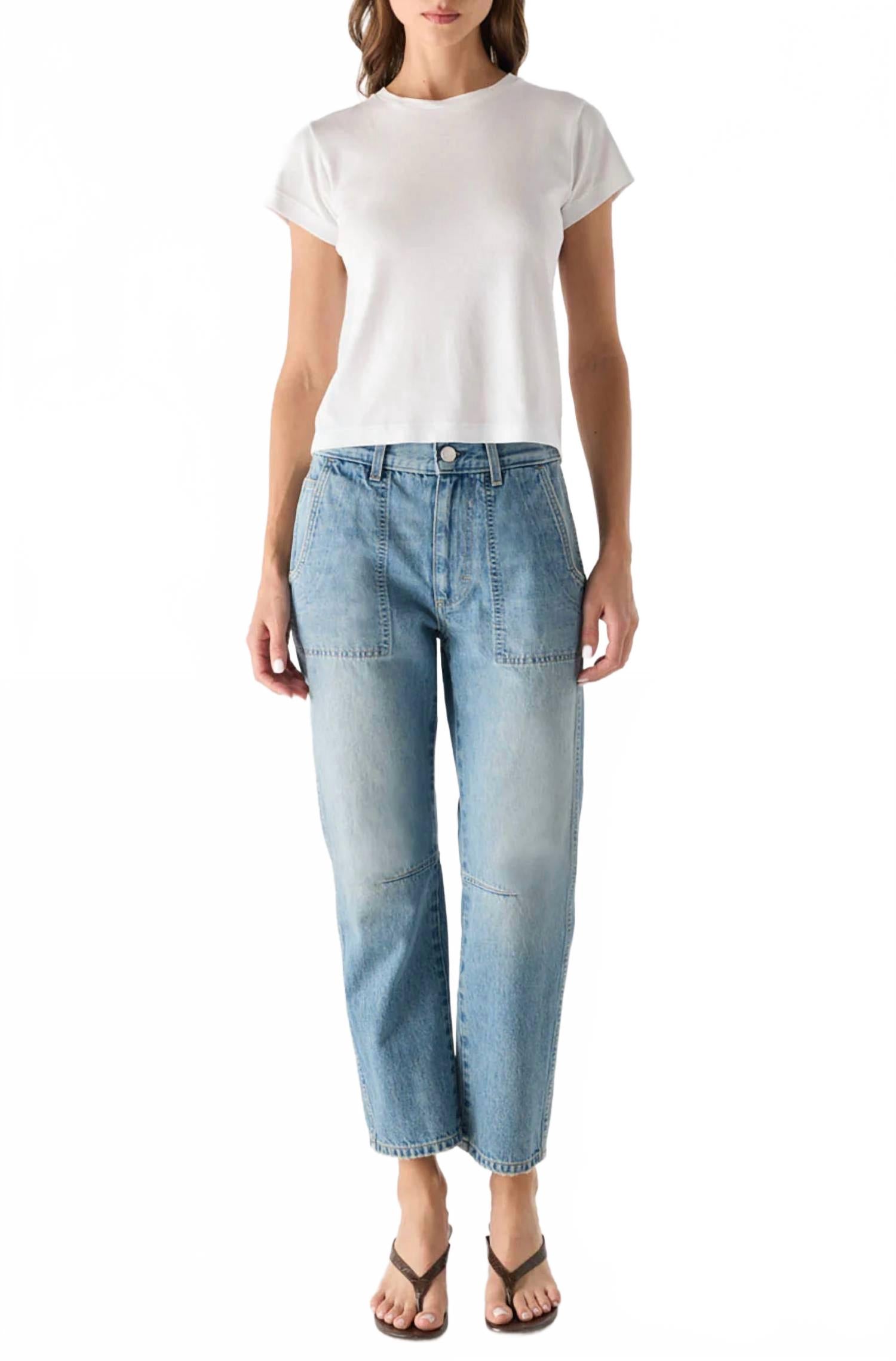 Cate High Rise Cropped Jeans In Pulse