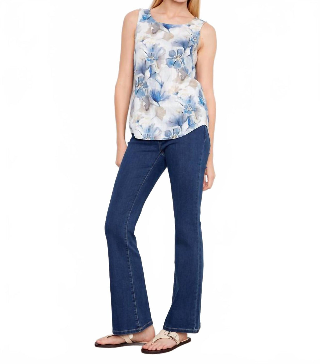 Sleeveless Linen Blouse In Serene