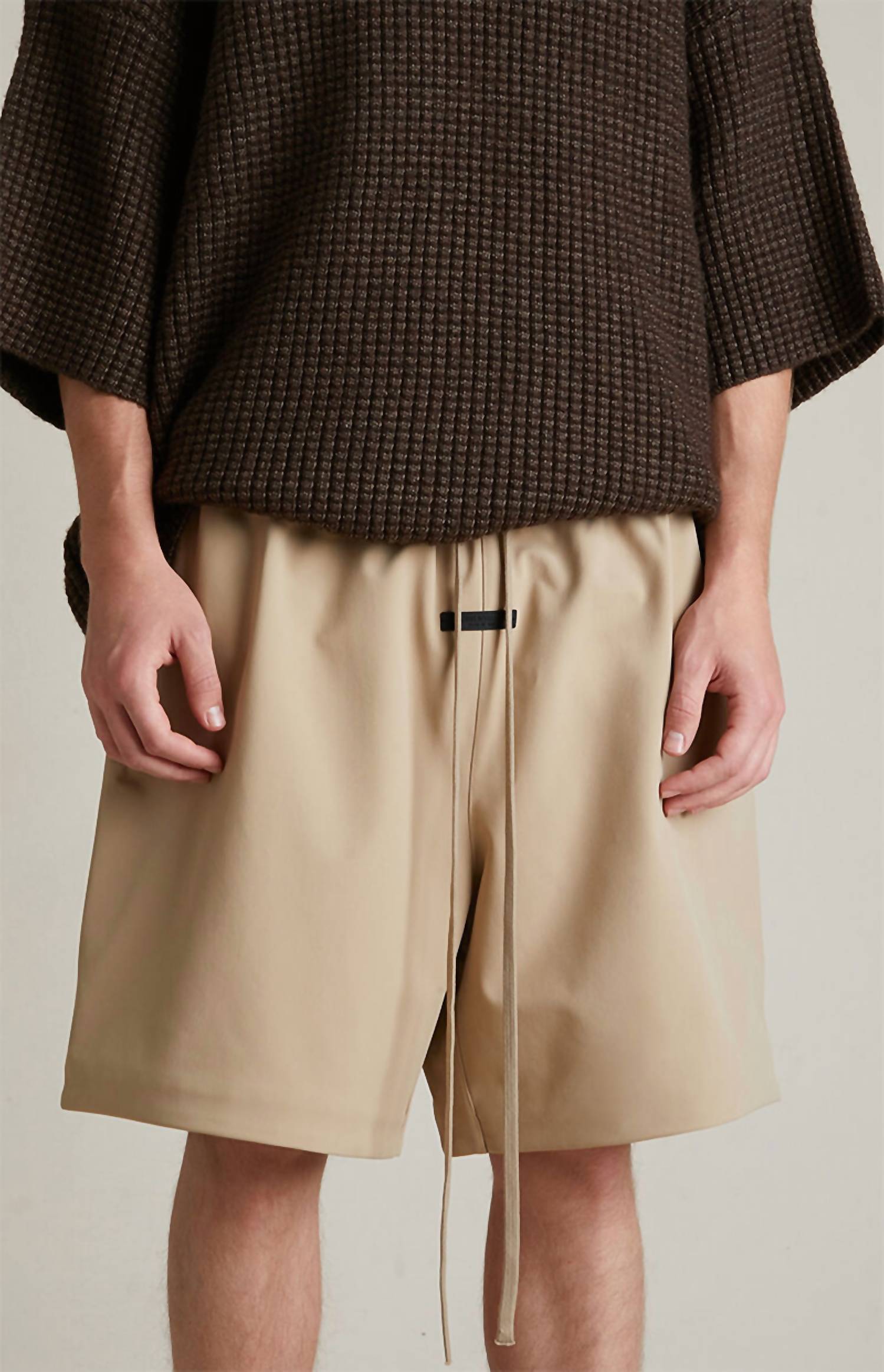 Bonded Nylon Soccer Shorts In Desert Sand
