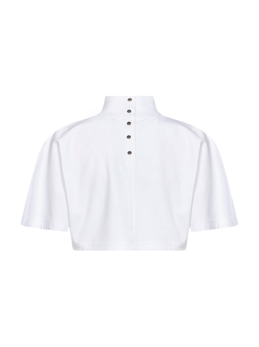 Alaïa Women White Cotton Jersey Cropped T-Shirt