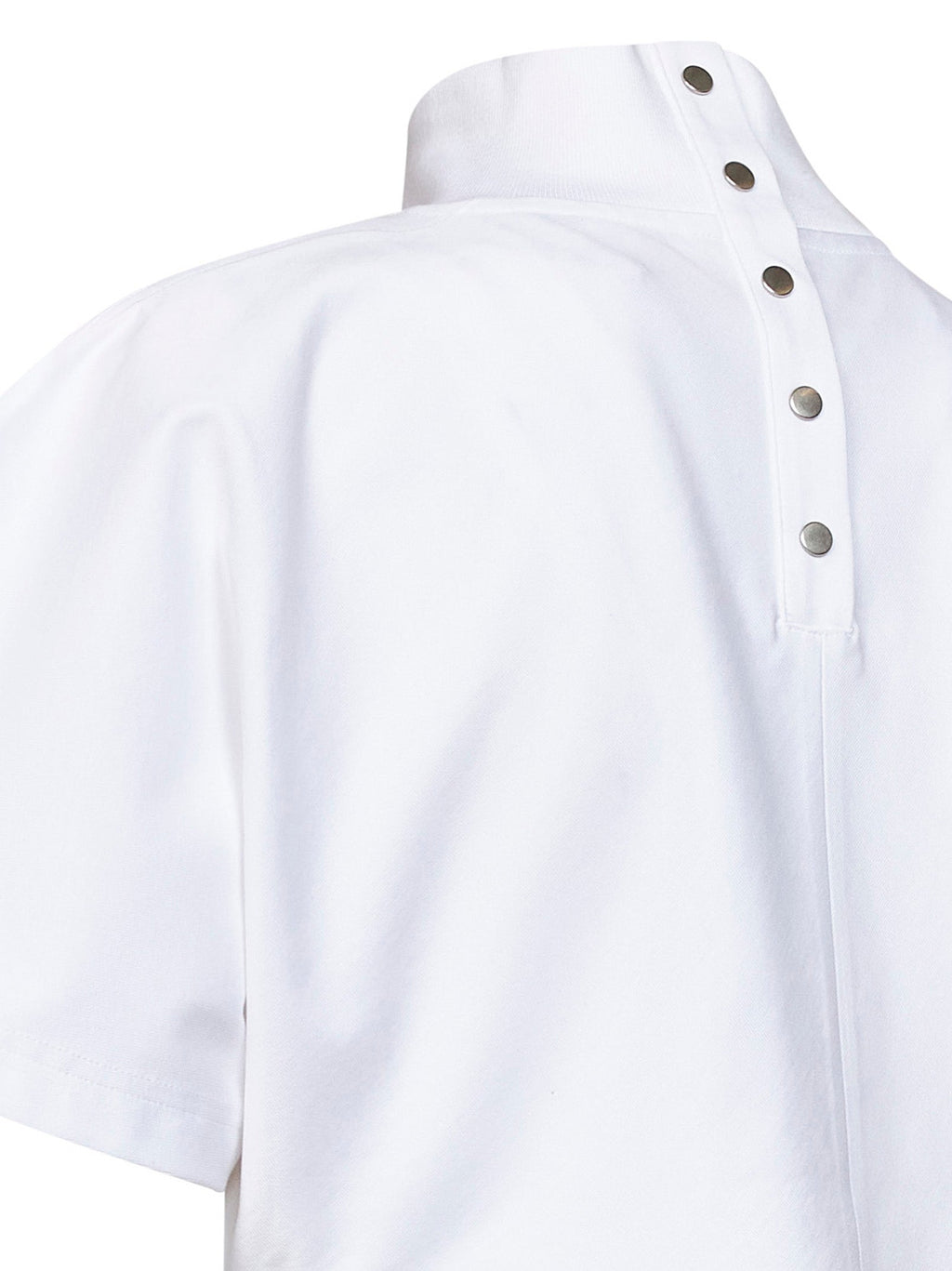 Alaïa Women White Cotton Jersey Cropped T-Shirt