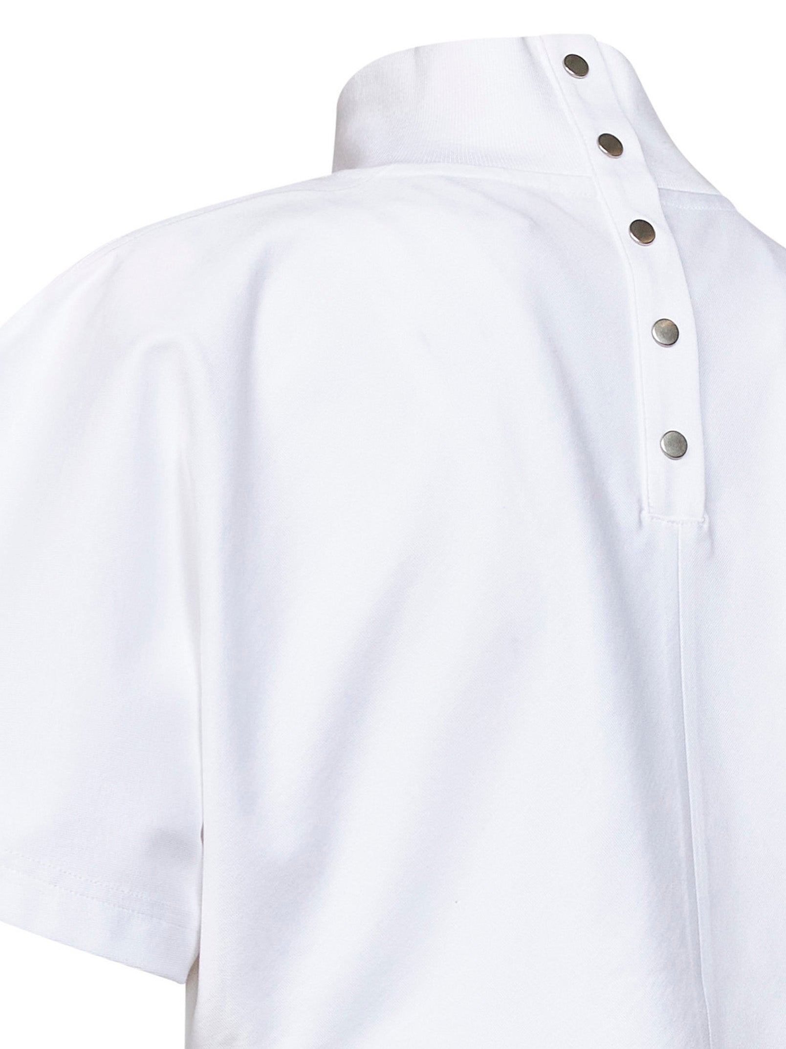 Alaïa Women White Cotton Jersey Cropped T-Shirt