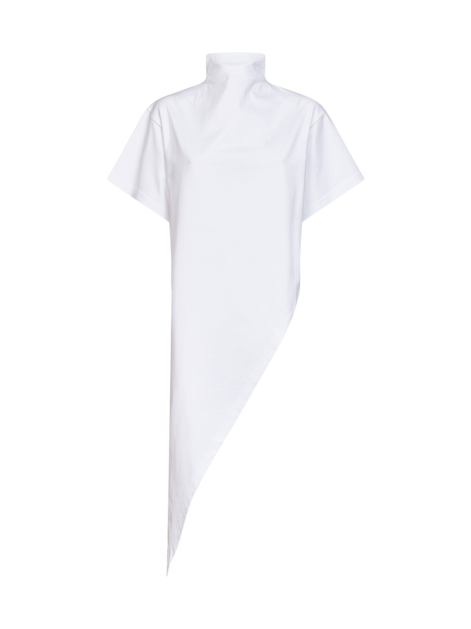 Alaïa Women White Cotton Jersey Triangle Long T-Shirt