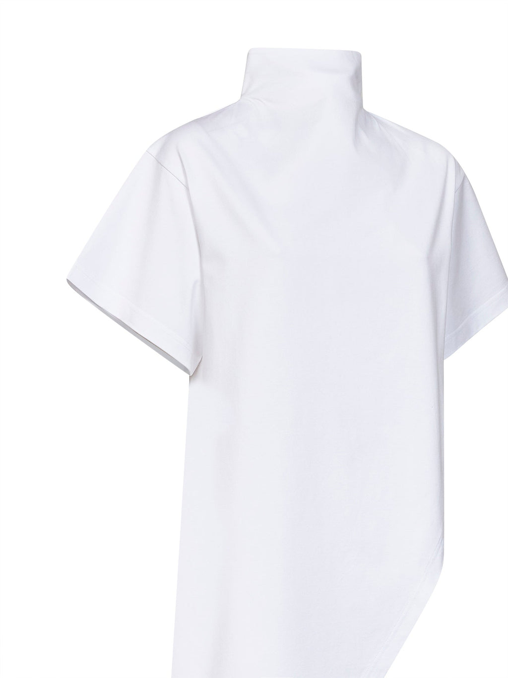 Alaïa Women White Cotton Jersey Triangle Long T-Shirt