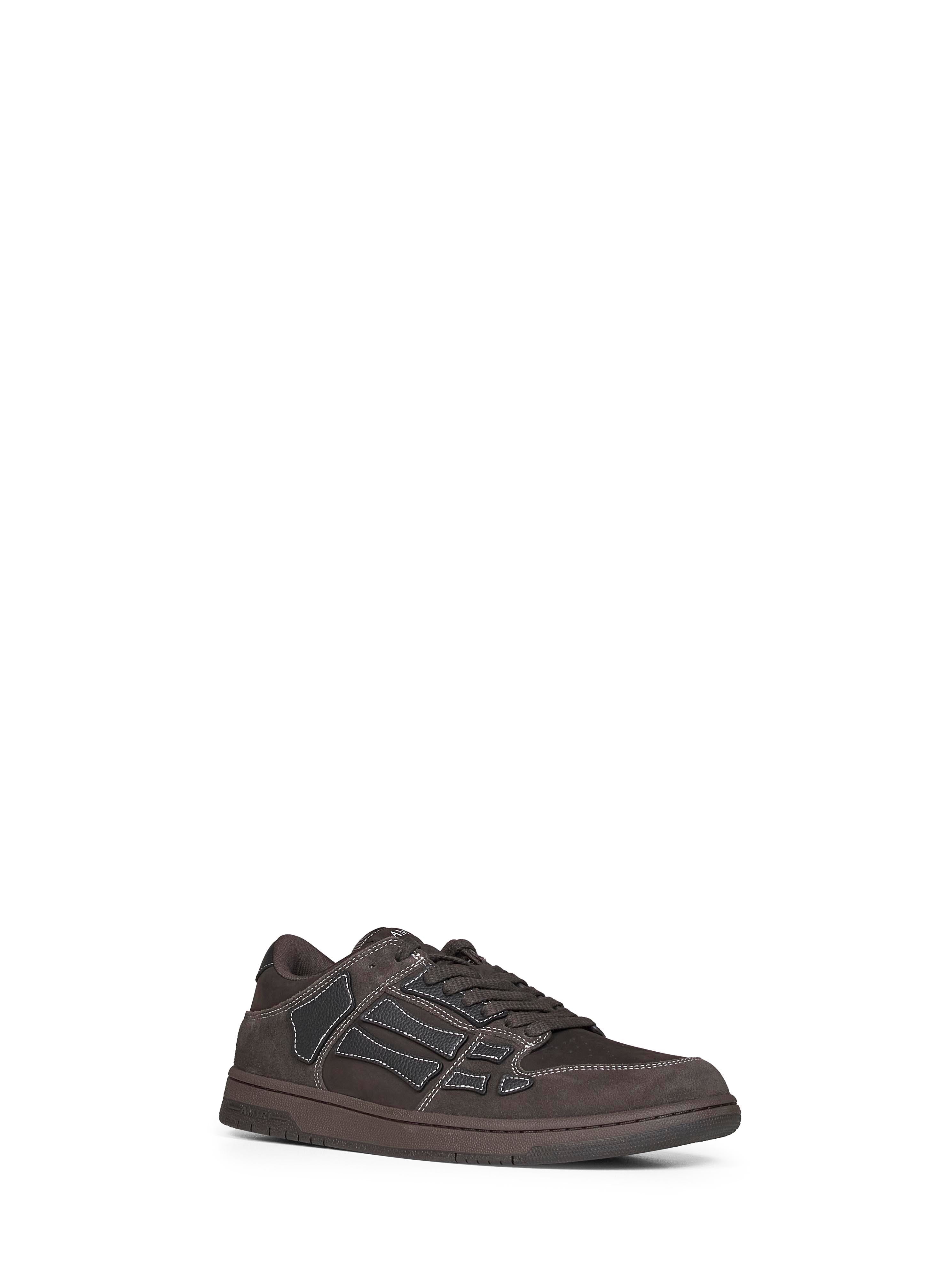 Amiri Men Brown Suede Skel Top Low Sneakers