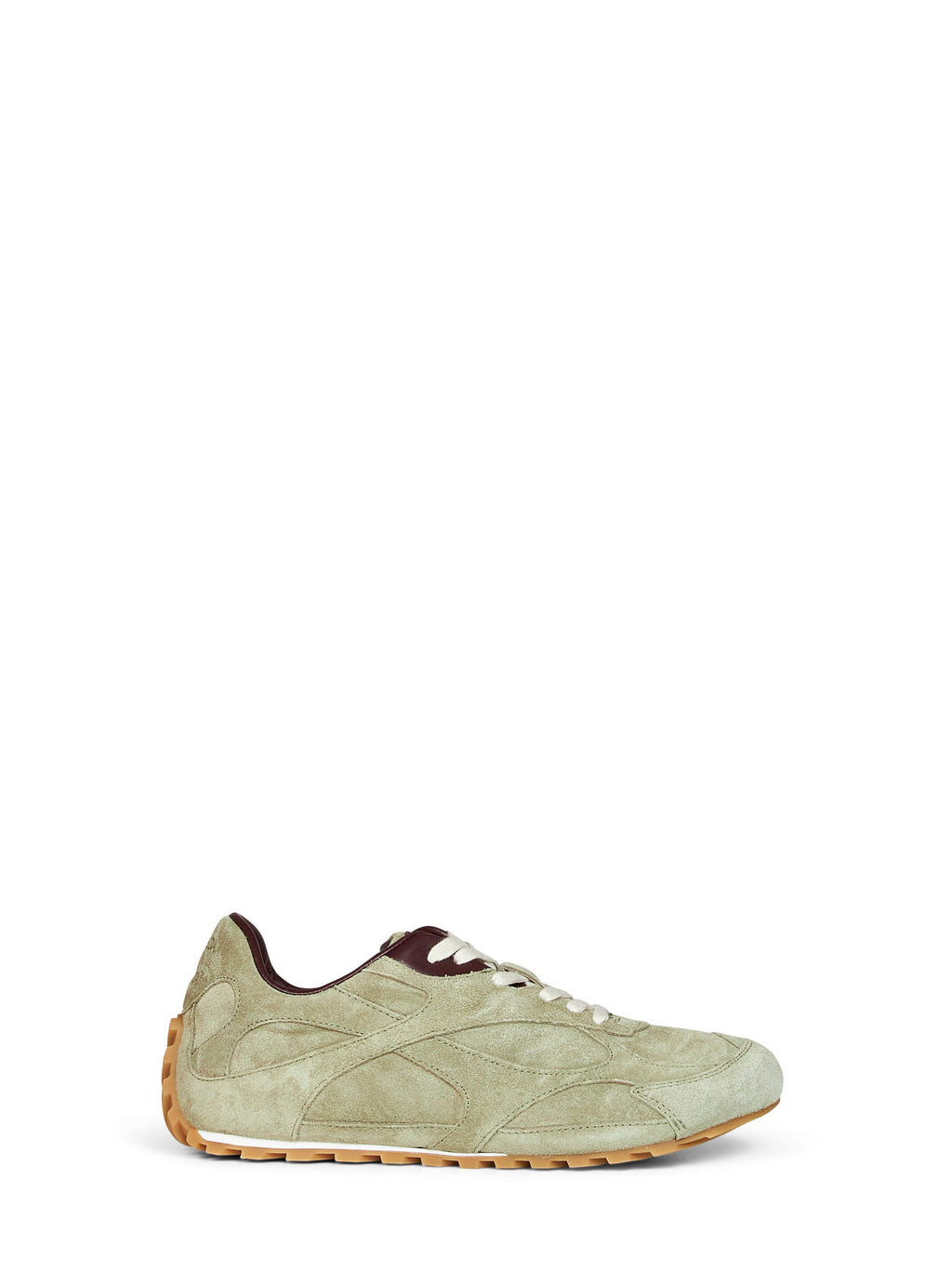Bottega Veneta Women Travertine Suede Orbit Flash Low-Top Sneakers