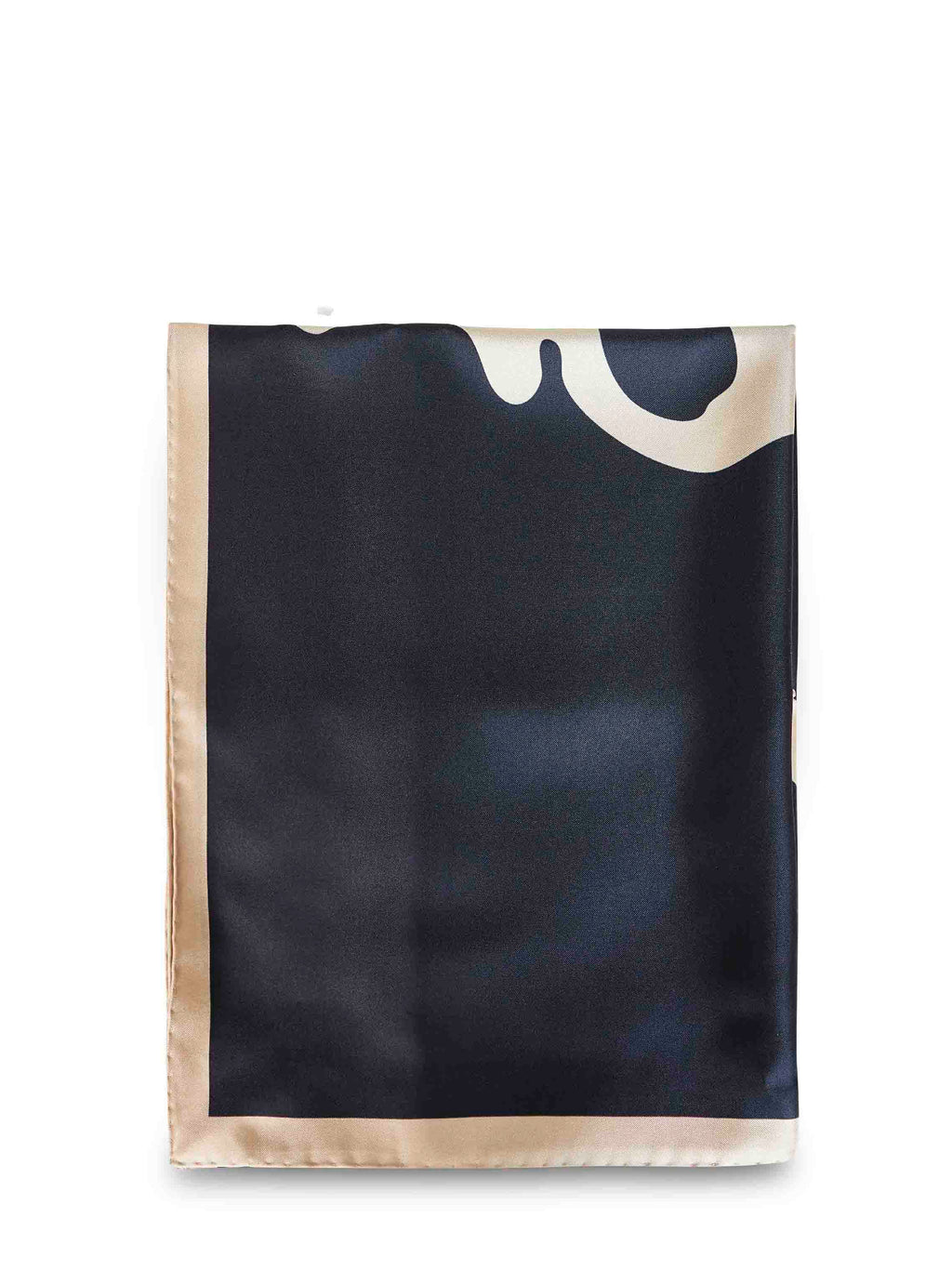 Bottega Veneta Women Midnight Blue Silk Scarf With Graphic Print