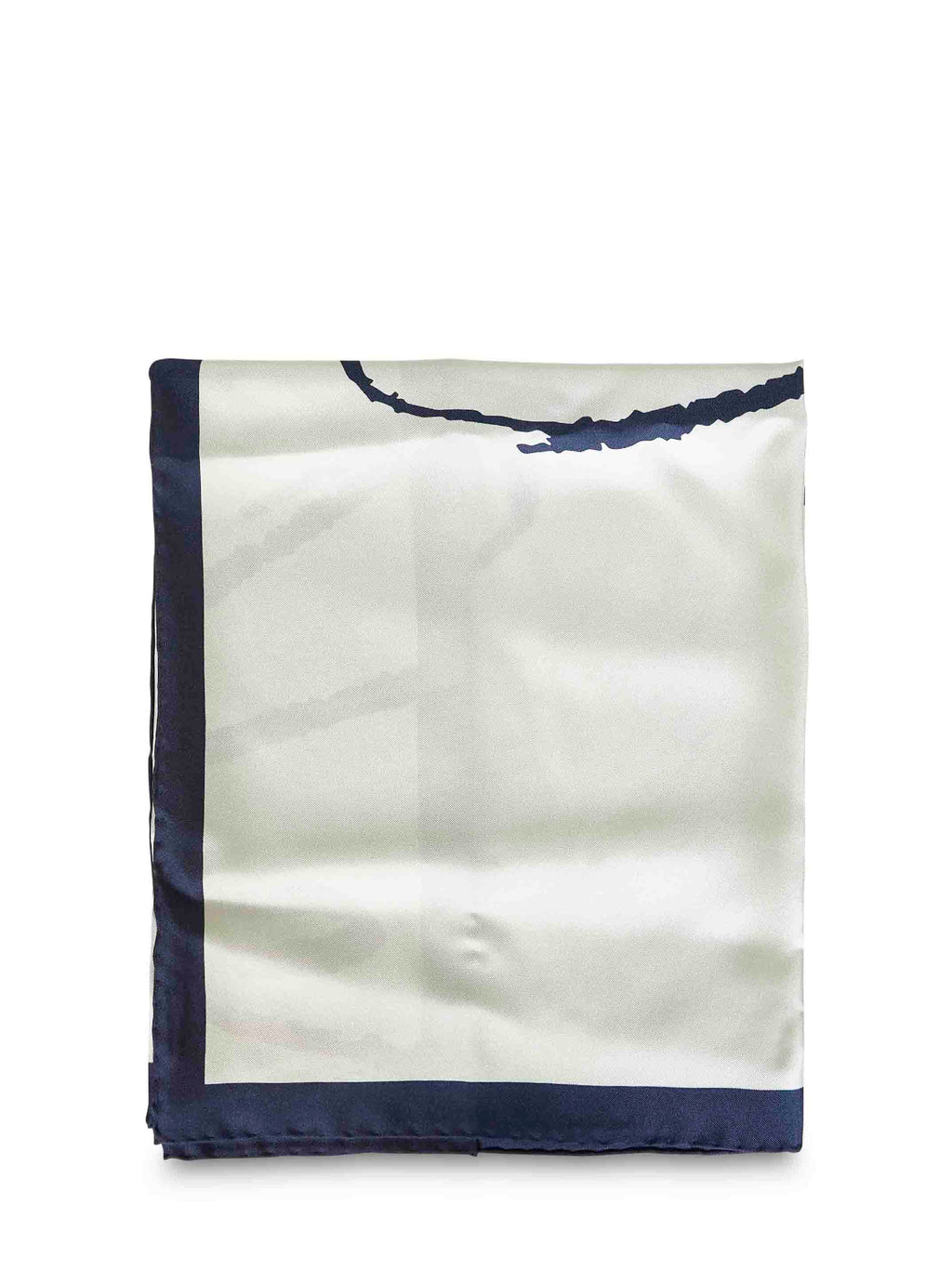 Bottega Veneta Women Pale Herb Green Silk Scarf With Graphic Print