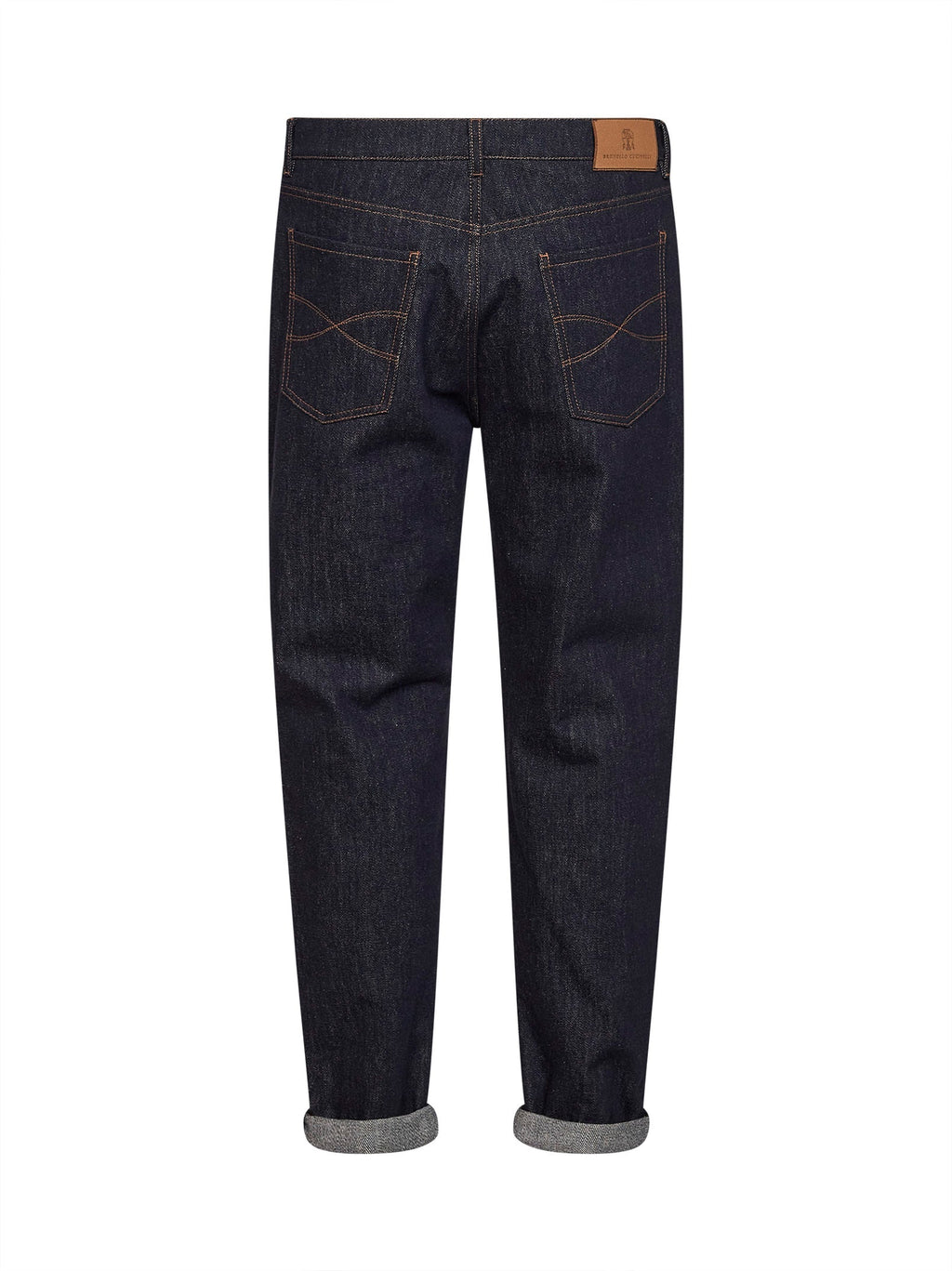 Brunello Cucinelli Men Blue Cotton Denim Iconic Fit Jeans