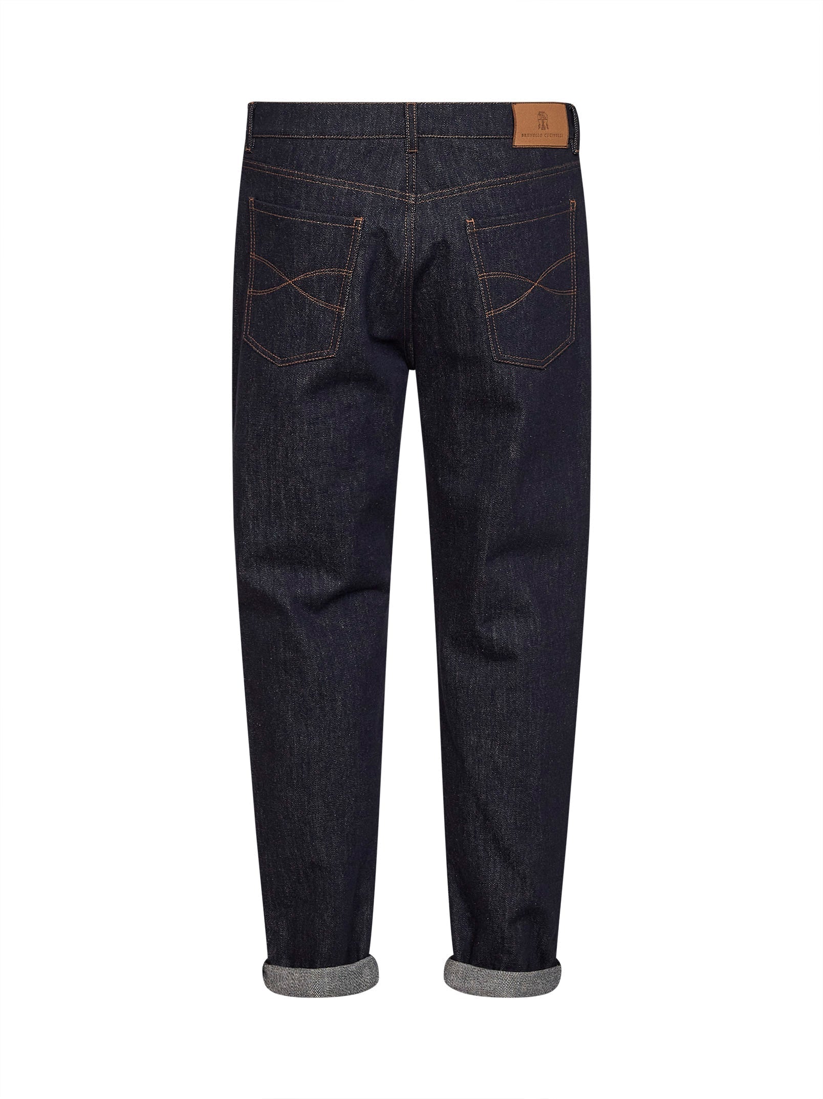 Brunello Cucinelli Men Blue Cotton Denim Iconic Fit Jeans