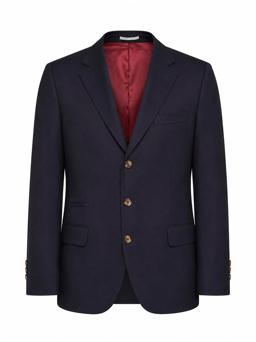 Brunello Cucinelli Men Blue Virgin Wool Flannel Deconstructed Blazer