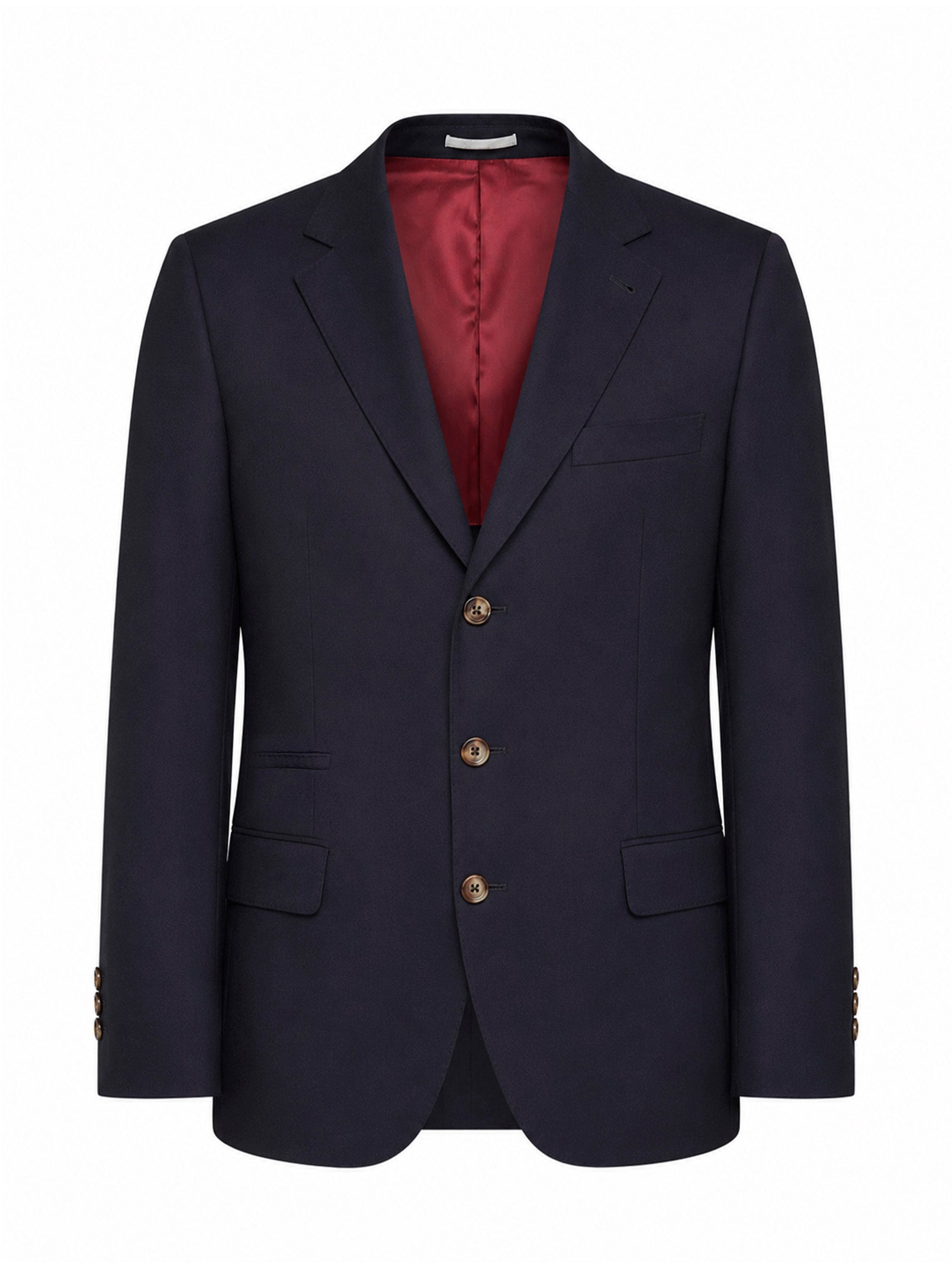 Brunello Cucinelli Men Blue Virgin Wool Flannel Deconstructed Blazer