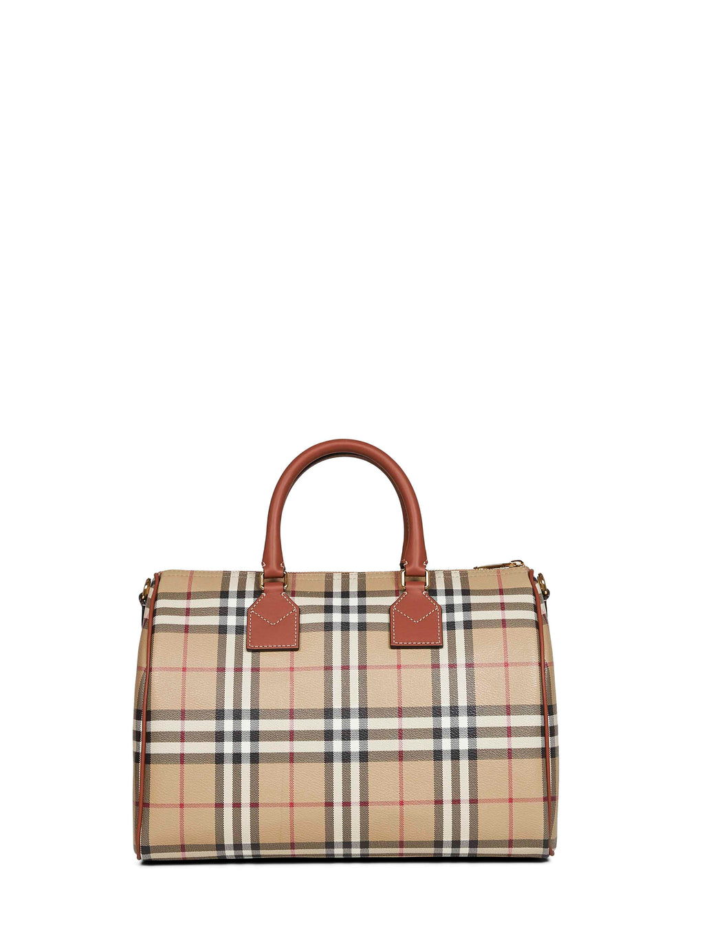 Burberry Women Archive Beige Check Medium Bowling Bag