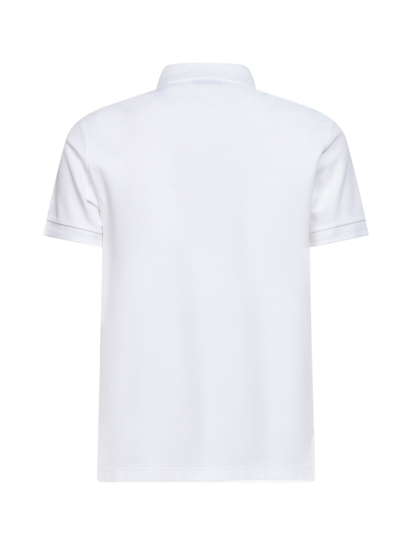 Burberry Men White Cotton Pique Polo Shirt With Ekd Embroidery
