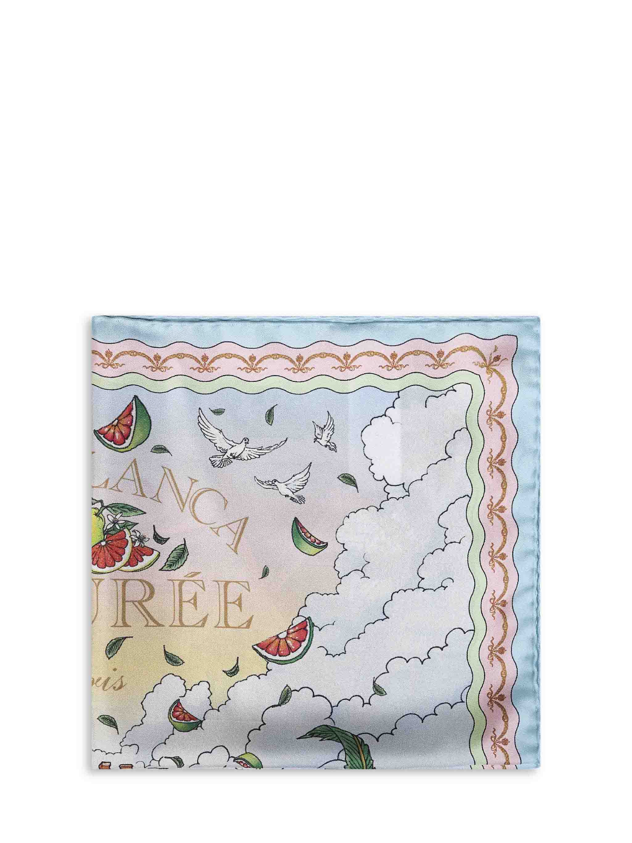 Casablanca Men Printed Silk Laduree X Casablanca Medium Scarf