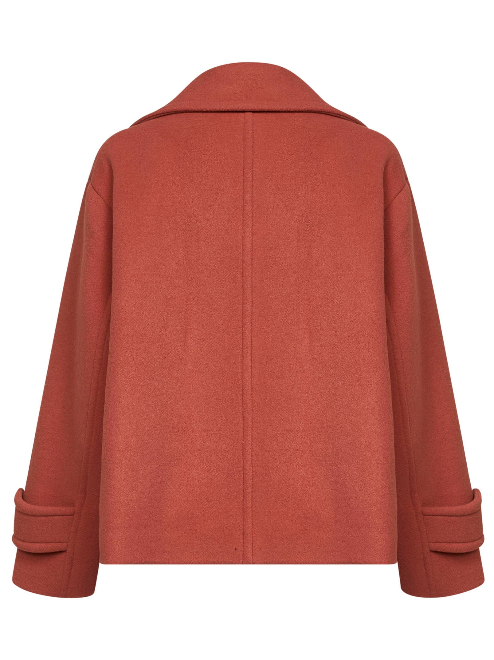 Chloé Women Cedar Pink Wool Blend Oversized Short Coat