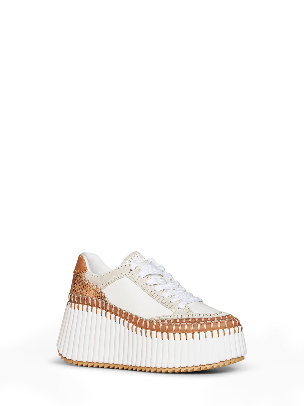 Chloé Women White Nama Wedge Sneakers