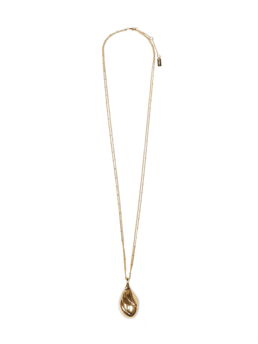 Chloé Women Gold Metal Chloé Mirror Pendant Necklace