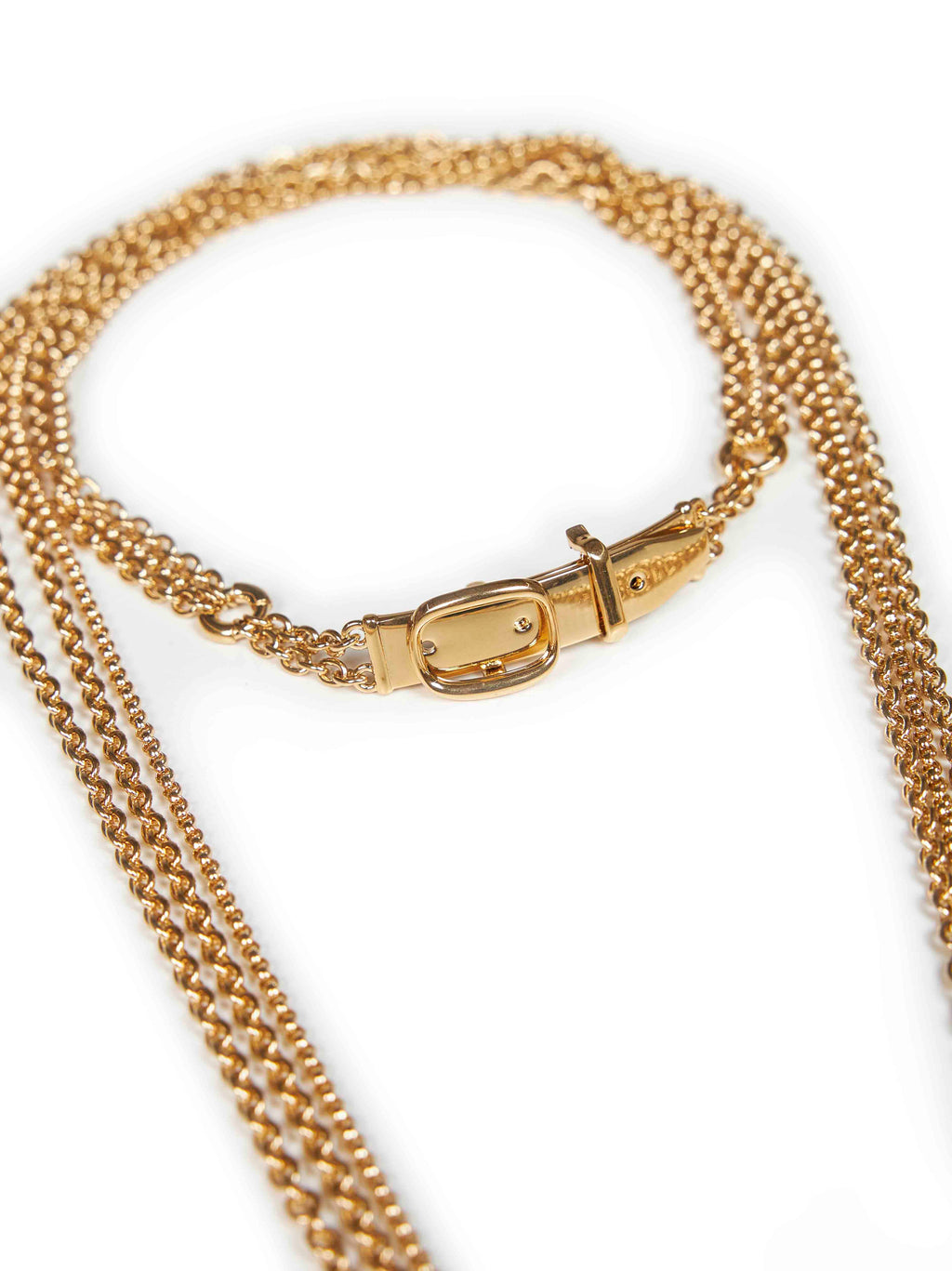 Chloé Women Gold Metal Scarf-Style Multi-Chain Necklace