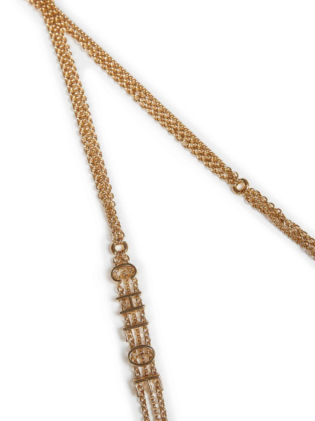 Chloé Women Gold Metal Scarf-Style Multi-Chain Necklace