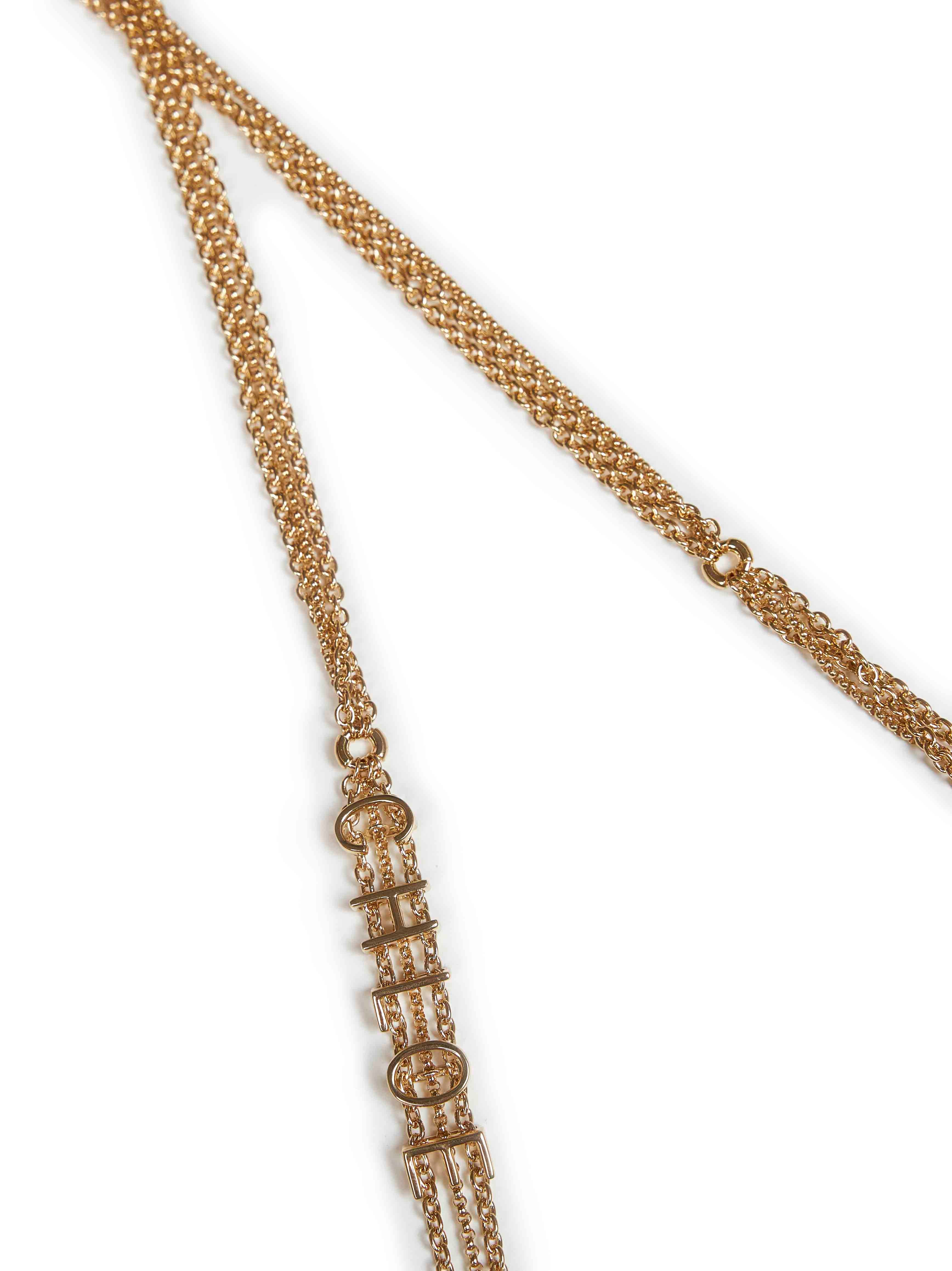 Chloé Women Gold Metal Scarf-Style Multi-Chain Necklace