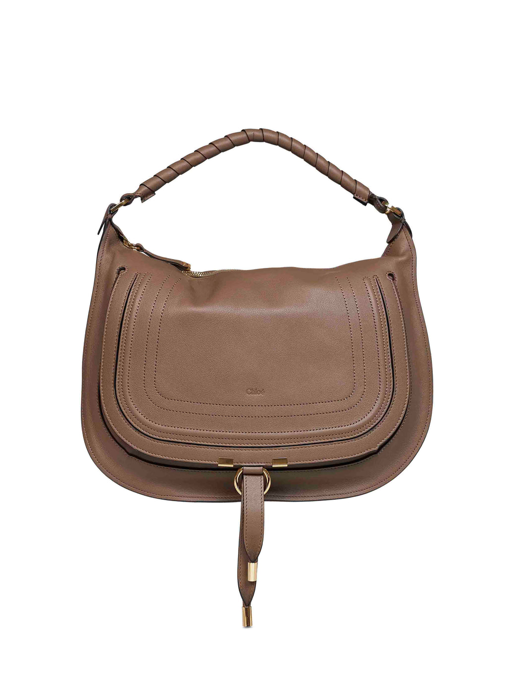 Chloé Women Deep Taupe Marcie Small Shoulder Bag