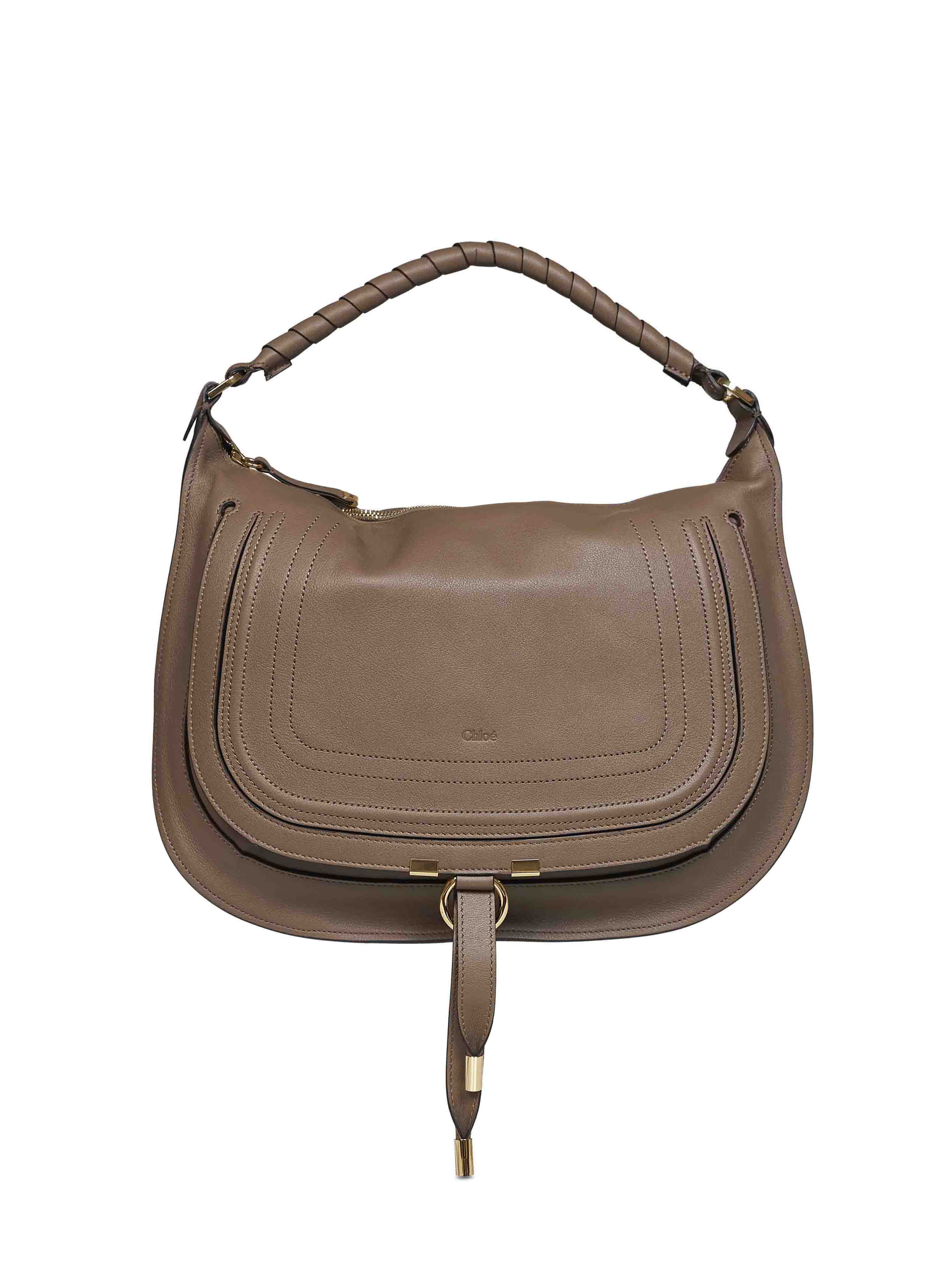 Chloé Women Deep Taupe Marcie Small Shoulder Bag