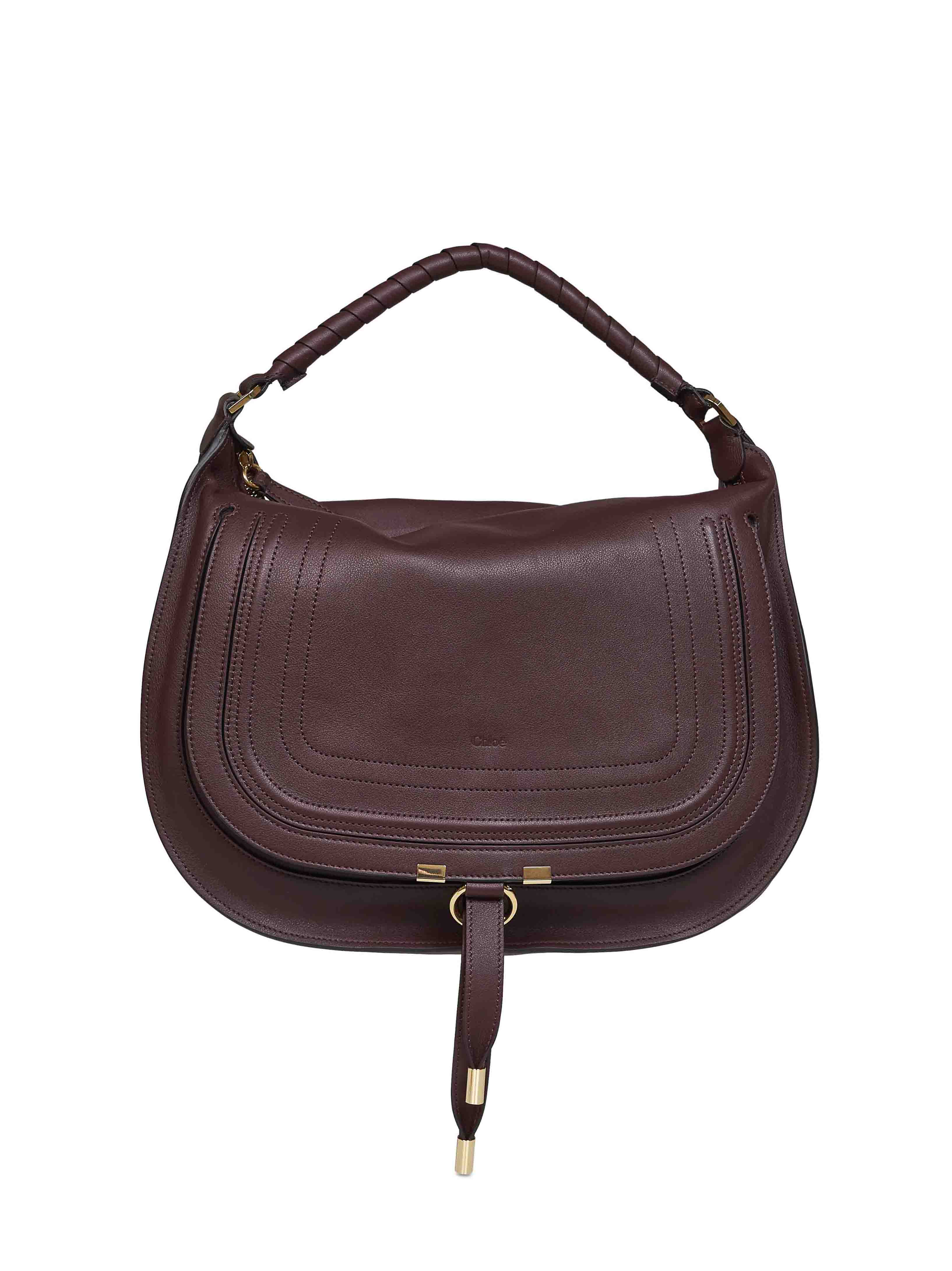 Chloé Women Dark Velvet Marcie Small Shoulder Bag