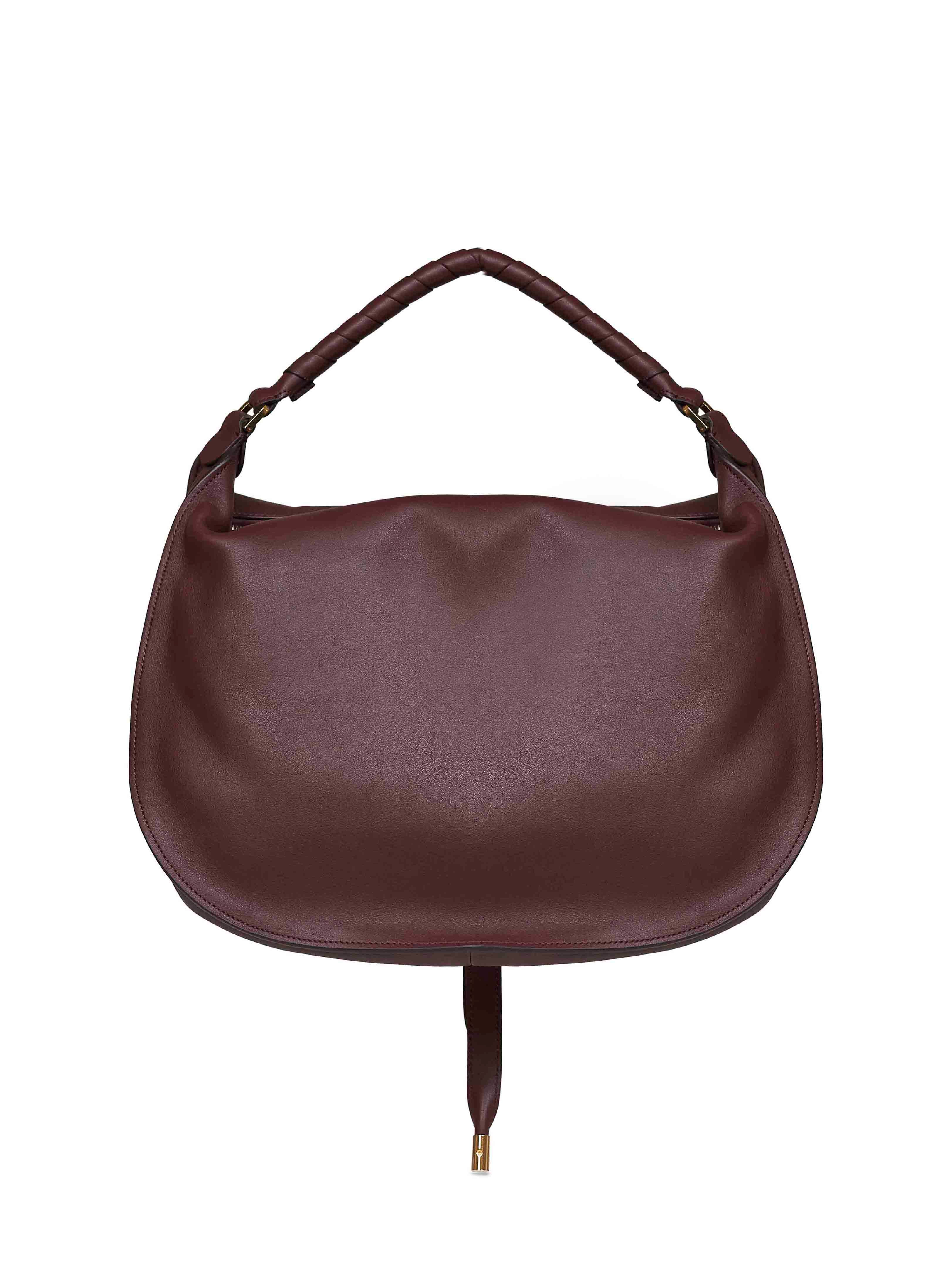 Chloé Women Dark Velvet Marcie Small Shoulder Bag