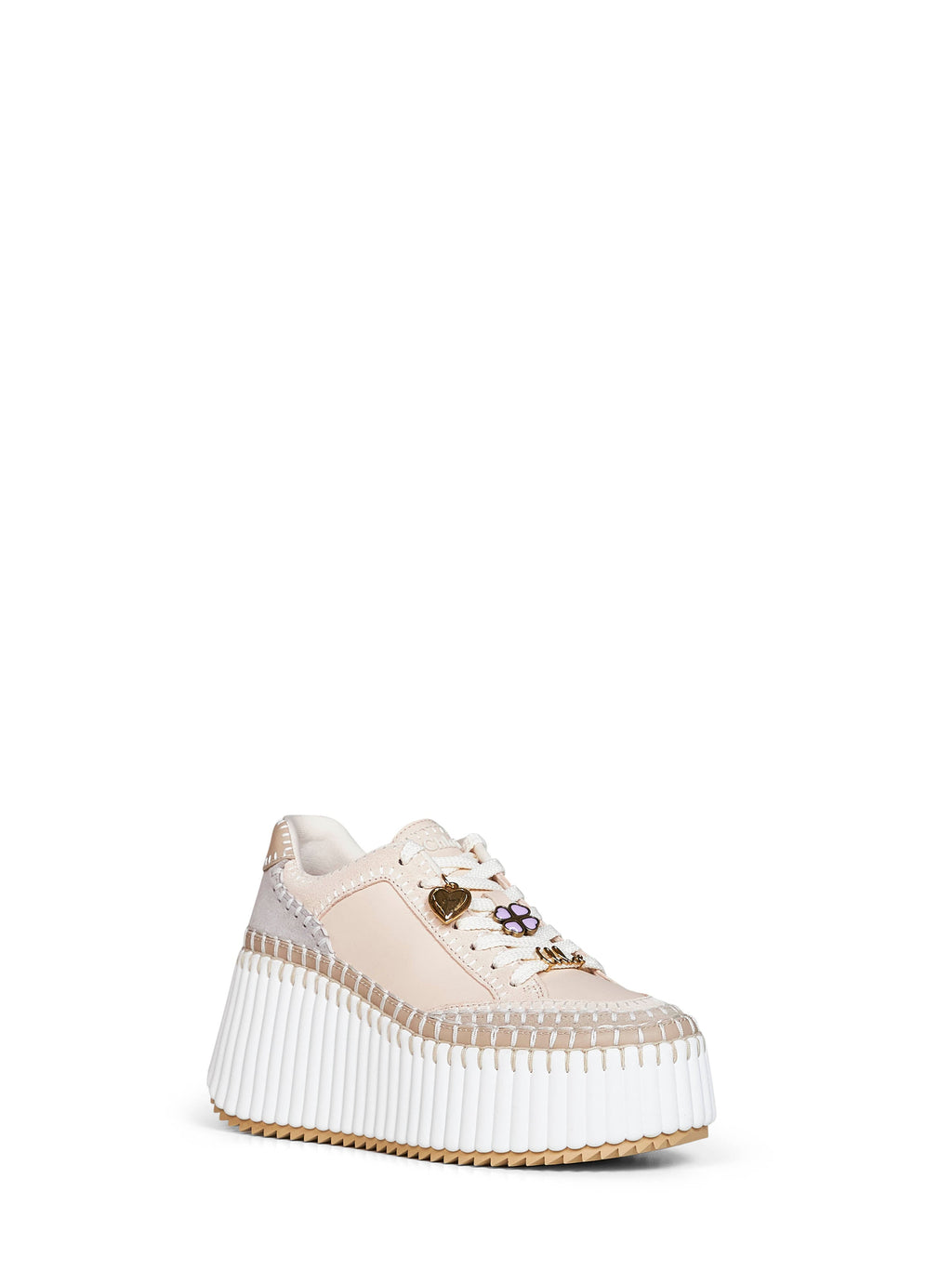 Chloé Women Dove Grey Nama Wedge Sneakers