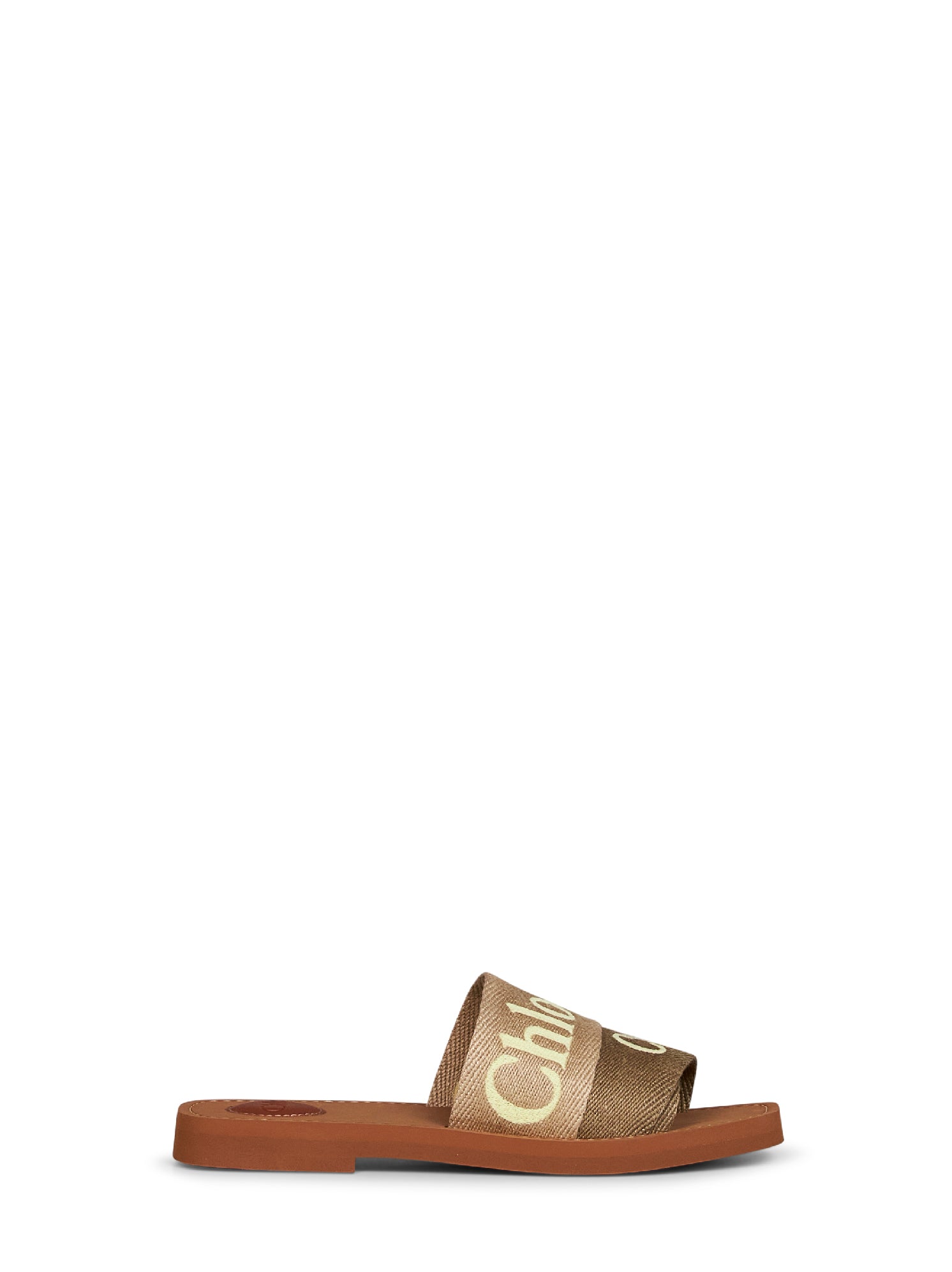 Chloé Women Sand And Yellow Woody Flat Sandals