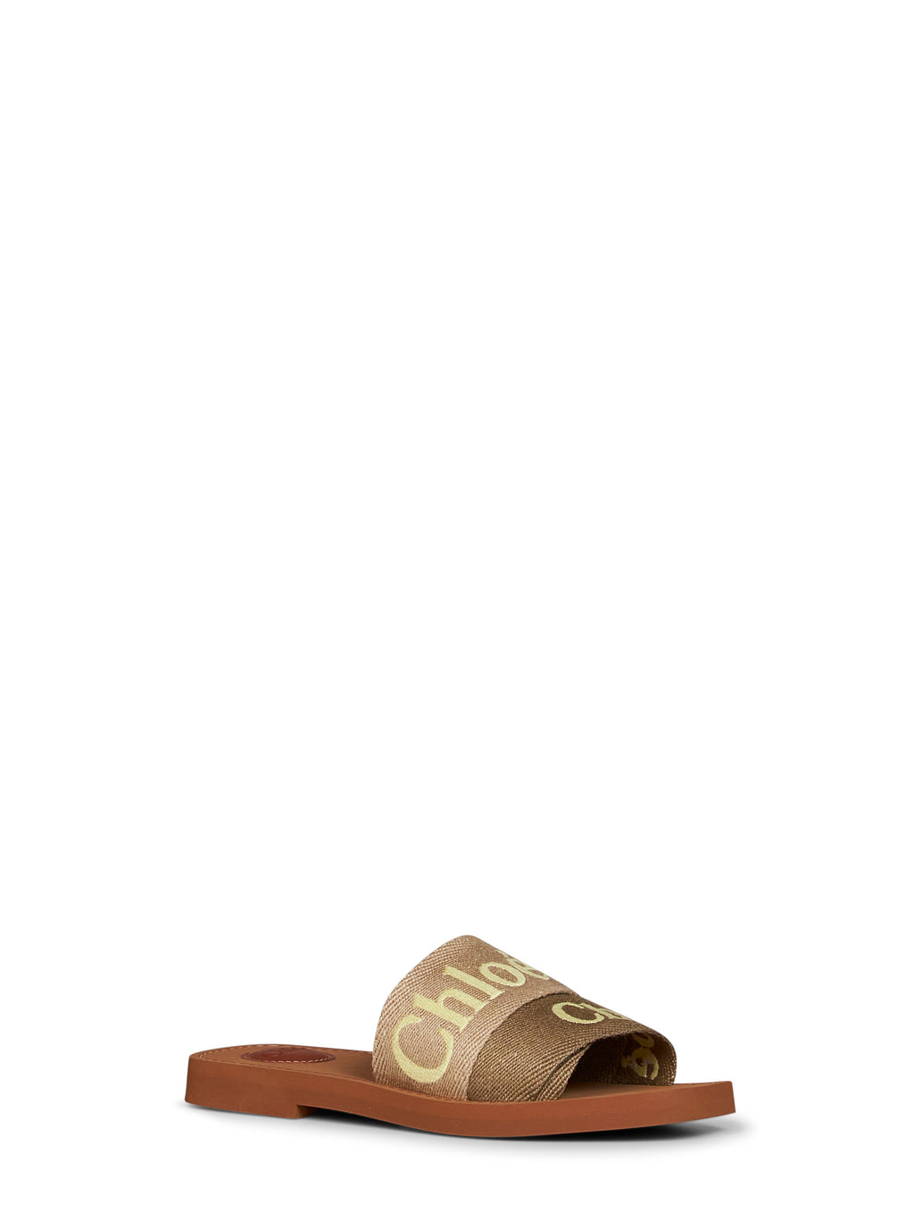 Chloé Women Sand And Yellow Woody Flat Sandals